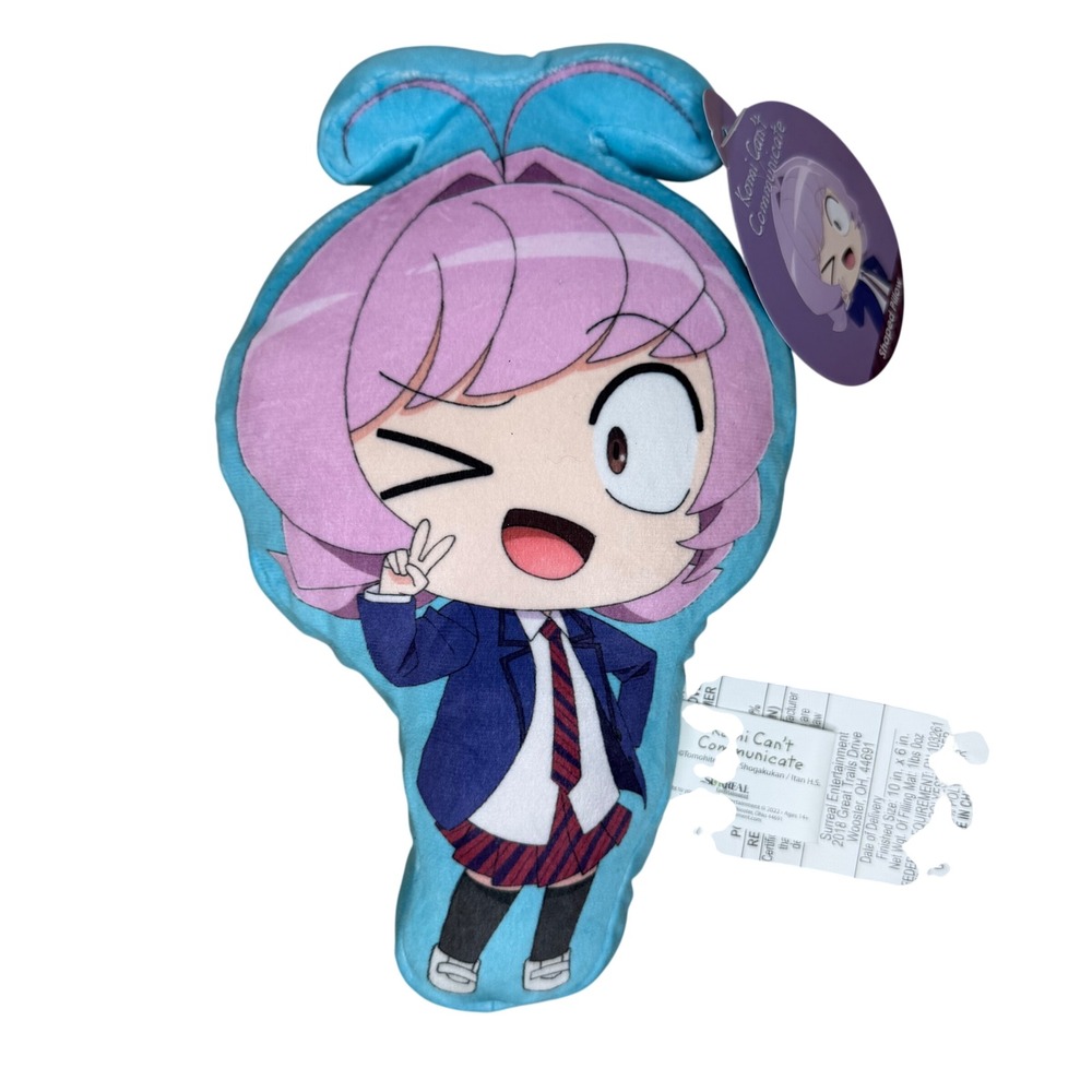 Komi Can't Communicate Najimi Osana Shaped Plush Pillow Anime Manga 10" x 6" NWT